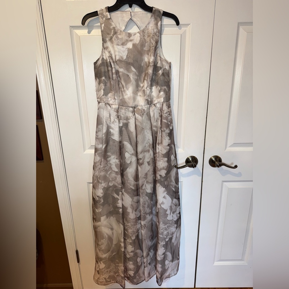 Eliza J Gray Floral Midi Dress